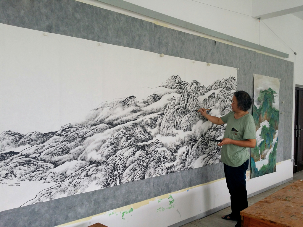 武剑飞教授黄山长卷作品欣赏 武剑飞教授黄山长卷作品欣赏