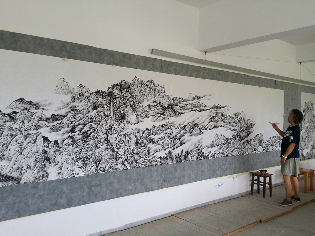 武剑飞教授黄山长卷作品欣赏 武剑飞教授黄山长卷作品欣赏
