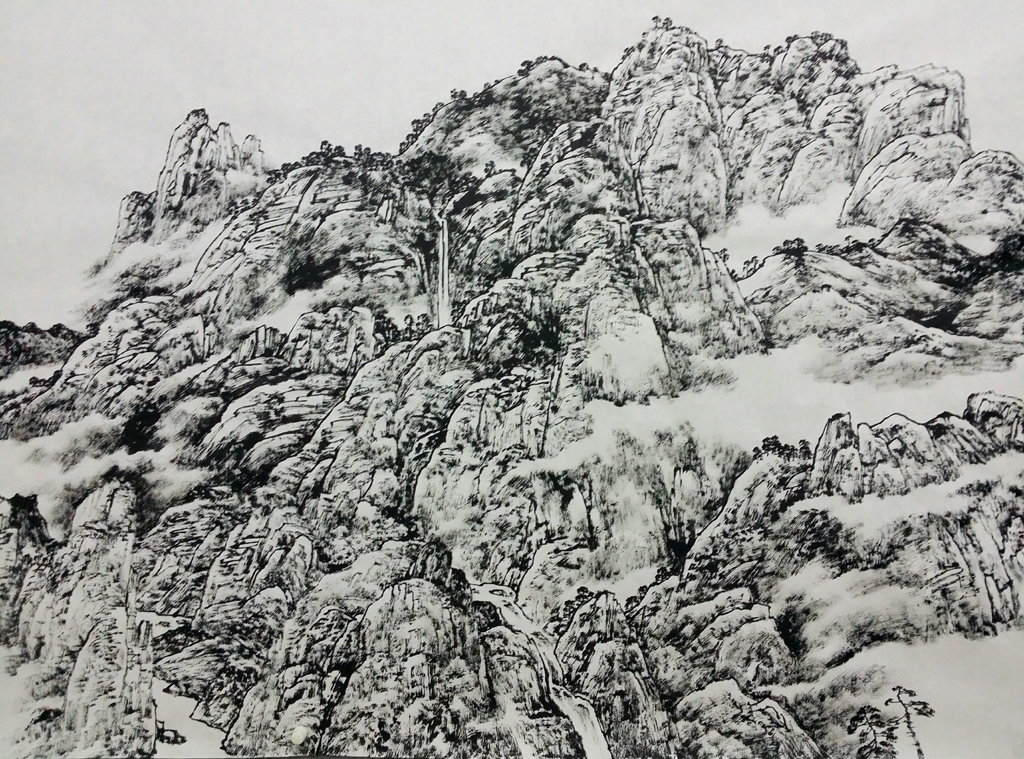 武剑飞教授黄山长卷作品欣赏 武剑飞教授黄山长卷作品欣赏