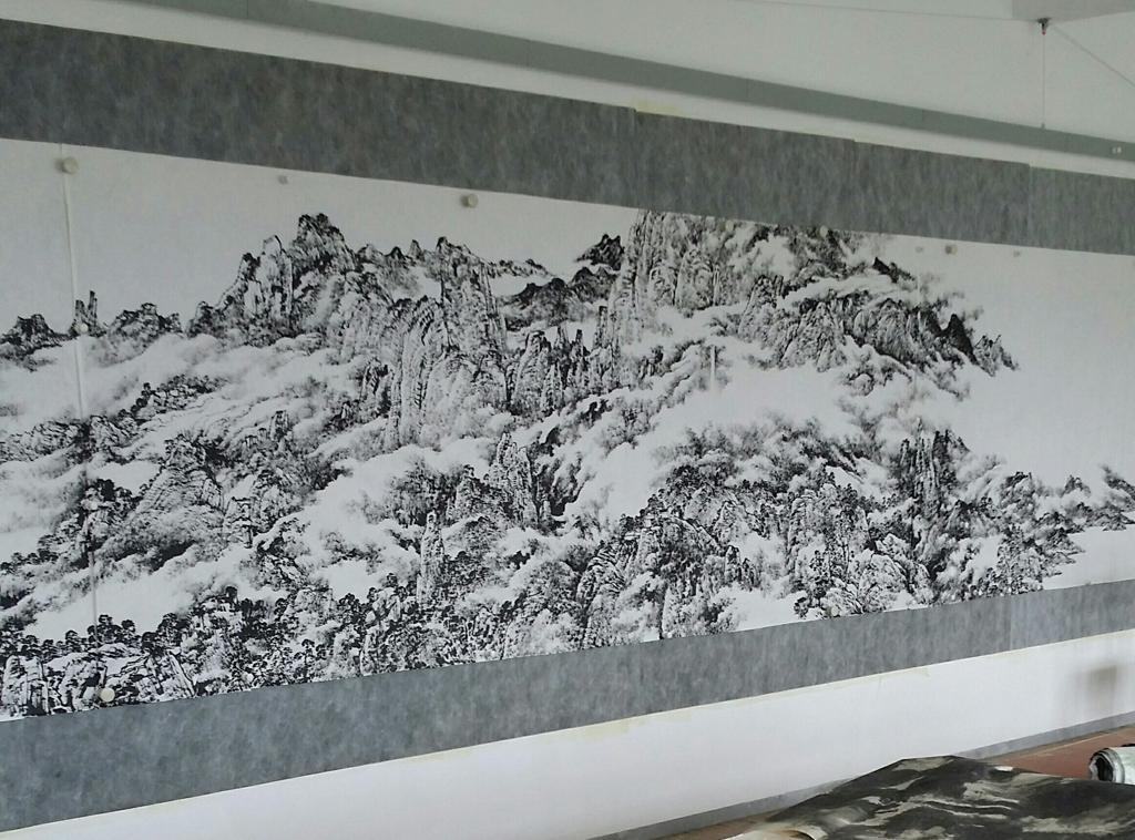武剑飞教授黄山长卷作品欣赏 武剑飞教授黄山长卷作品欣赏