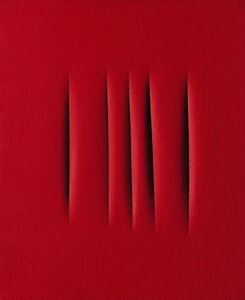 卢齐欧·封塔纳（Lucio Fontana）《空间概念，等待》