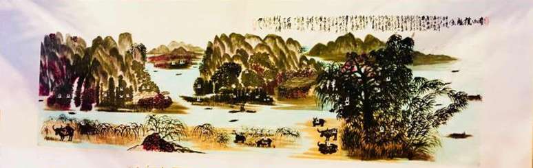 朱祖国国画又有新巨作《南山揽胜图》问世 朱祖国国画又有新巨作《南山揽胜图》问世