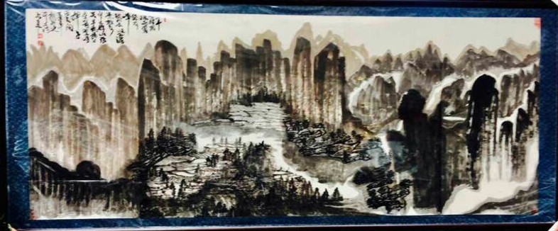 朱祖国国画又有新巨作《南山揽胜图》问世 朱祖国国画又有新巨作《南山揽胜图》问世